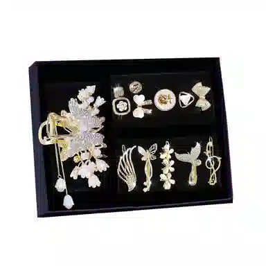 缔晶 森系甜美时尚百搭发饰合集套装 小清新少女心配饰礼盒 合金 发夹 女款