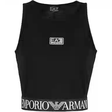 Emporio Armani EA7 Black Crop Tank