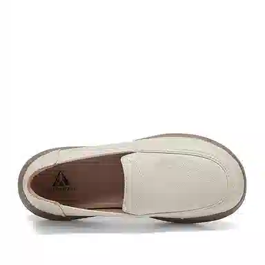 足力健 皮鞋 合成革牛剖层革 轻便舒适 柔软透气 低帮设计 防滑耐磨 优雅百搭 简约大方 女士休闲单鞋 女