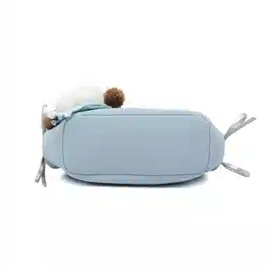 稻草人 高级感可爱挂件时尚潮流百搭小众实用 聚氨酯革 单肩斜挎包手提包 常规 女款 蓝色/米杏