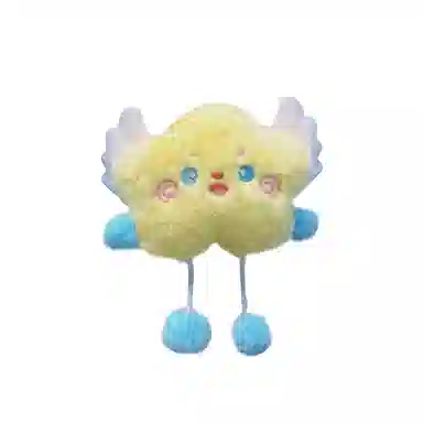 玄唐 可爱毛绒星星钥匙扣书包公仔包包玩偶挂饰 聚酯纤维 挂件 男女同款情侣款