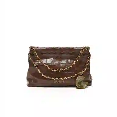 西木汀 可可月光 小众设计高级感通勤百搭时尚链条包 牛皮 手提包 常规 女款 深邃黑/橄榄绿/美拉德棕