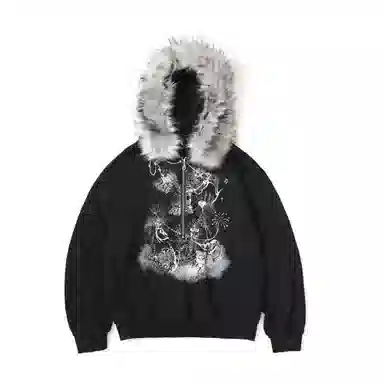 STRANGER LAB Y2K Half-Zip Hoodie