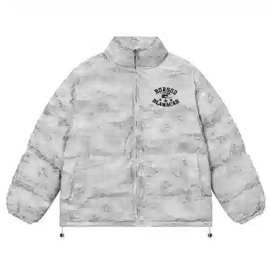 美式复古重磅高街潮流宽松百搭做旧外套棉服 男女同款