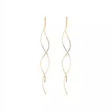 希遇 量子纠缠 小清新时尚潮流 轻奢气质 甜美小众设计 日常通勤百搭#好运 合金 耳环 女款