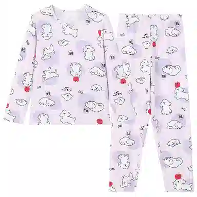 久岁伴 纯棉可爱印花居家内衣套装青少年