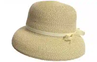 优幽兰 复古赫本风蝴蝶结礼帽时尚百搭夏季遮阳防晒帽气质优雅盆帽度假风海边显脸小草帽潮#好运 纤维素材料 渔夫帽 女款