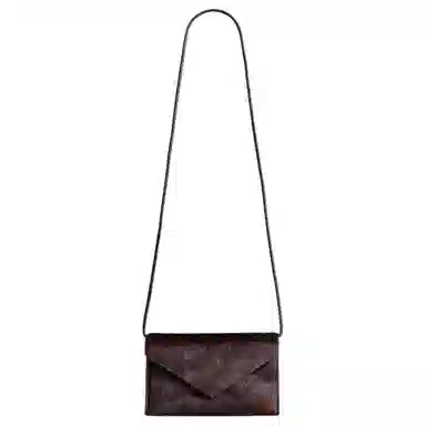 COS Leather Shoulder Bag Deep Brown