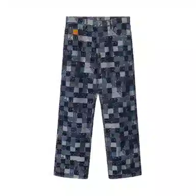 Louis Vuitton x Nigo FW25 Plaid Skate Denim Pants