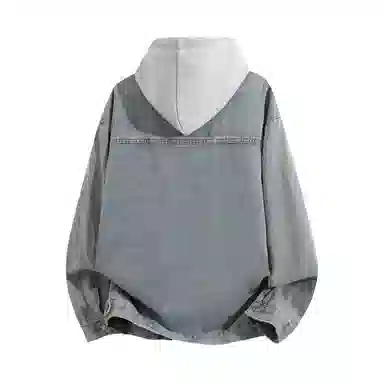 AYEA Vintage Washed Denim Hoodie Jacket