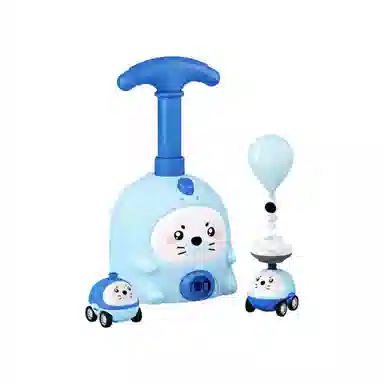 咕轹 动物空气动力车会飞的小猪打气球 过家家玩具