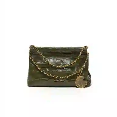 西木汀 可可月光 小众设计高级感通勤百搭时尚链条包 牛皮 手提包 常规 女款 深邃黑/橄榄绿/美拉德棕