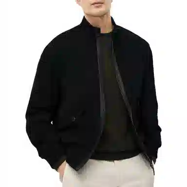 丹宁哲学 灯芯绒纹理新西兰绵羊皮哈灵顿皮衣 男款