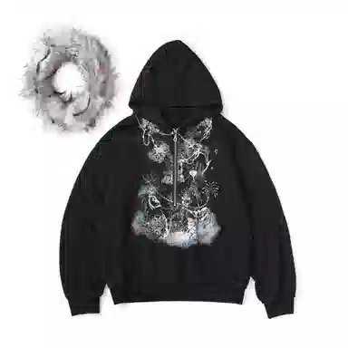 STRANGER LAB Y2K Half-Zip Hoodie