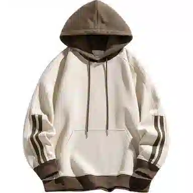 太子龍 宽松连帽条纹长袖卫衣 男女同款