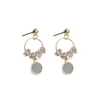 彤彤兔 韩系几何气质小清新圈圈耳环时尚简约小众个性耳饰 合金树脂 耳钉 女款