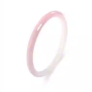 老凤祥 半白半粉贵妃镯 国潮东方雅致美学 桃夭胭脂粉渐变素圈叠戴  汉服旗袍搭配 贵气感#好运天然 玉髓 手镯 女款