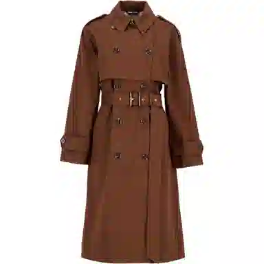 Barbour Double-Breasted Belted Trench Coat