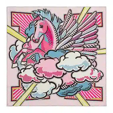 Hermes Pegase Pop Scarf Pink