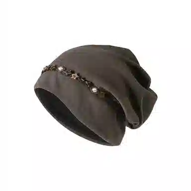 祎步康 民族风复古五角星流苏包头帽高级感扎染串珠大头围小众 棉涤 帽子 女款