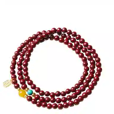 仙园韵 女款三圈手链叠戴#好运 朱砂 手串 女款