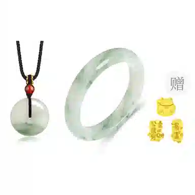 【甄选特级】 老凤祥 青山黛美人贵妃镯 宫廷风古典优雅 温润柔和 雅韵吉祥如意平安顺遂通勤百搭轻奢质感#好运 天山翠 手镯 女款
