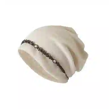 祎步康 民族风复古五角星流苏包头帽高级感扎染串珠大头围小众 棉涤 帽子 女款