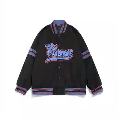 哲源 美式复古嘻哈风棒球服拼接撞色字母印花设计感春秋外套潮牌百搭宽松舒适日常通勤潮流痞帅飞行员休闲夹克 男女同款
