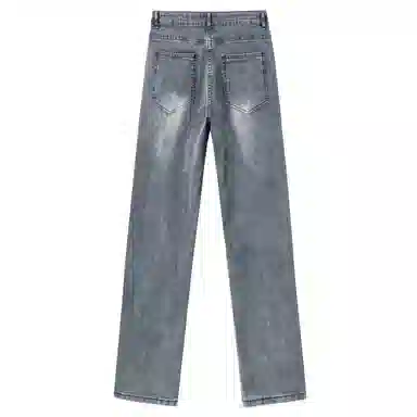s.k. manor hill Vintage Washed Straight Jeans
