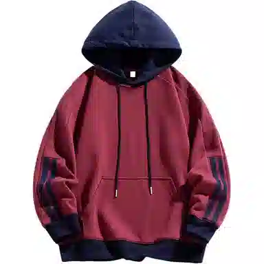 太子龍 宽松连帽条纹长袖卫衣 男女同款