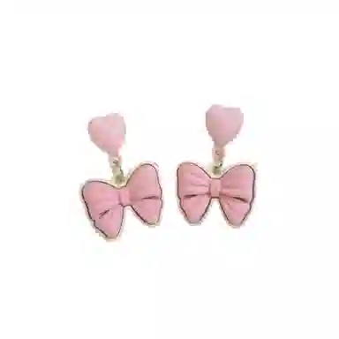 彤彤兔 粉色花朵多巴胺耳环可爱时尚耳坠耳饰 树脂 耳钉 女款