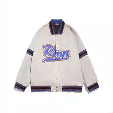 哲源 美式复古嘻哈风棒球服拼接撞色字母印花设计感春秋外套潮牌百搭宽松舒适日常通勤潮流痞帅飞行员休闲夹克 男女同款