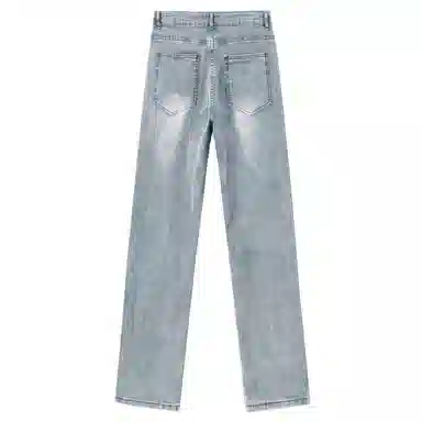 s.k. manor hill Vintage Washed Straight Jeans