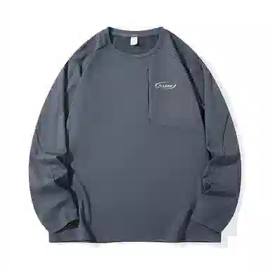 LISENPOK Double Layer Grid Pocket Sweatshirt