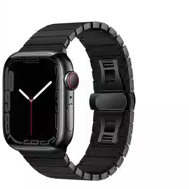 亿祈发 表带 苹果适用 钢材质 蝴蝶扣实心男女通用