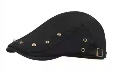 优幽兰 潮流复古朋克铆钉前进帽女夏薄款个性小众蓓蕾帽时尚百搭显脸小画家帽休闲遮阳报童帽子 聚酯纤维   贝雷帽 女款