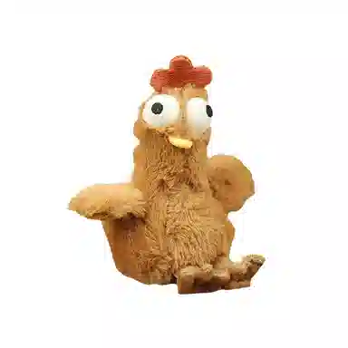 玄唐 下蛋公鸡中的战斗机创意毛绒公仔钥匙扣书包背包 聚酯纤维 挂件 男女同款情侣款