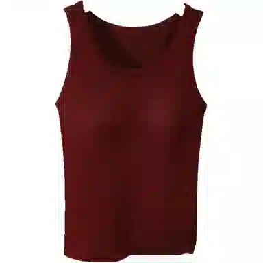 欧迪芬 德绒绵羊毛吊带背心无袖上衣针织打底衫内搭可外穿保暖上装 女款 单件装