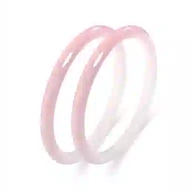 老凤祥 半白半粉贵妃镯 国潮东方雅致美学 桃夭胭脂粉渐变素圈叠戴  汉服旗袍搭配 贵气感#好运天然 玉髓 手镯 女款