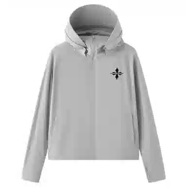 帕丁顿熊 基础款复古简约十字菱形刺绣纯色宽松短板连帽户外功能性凉感高弹力亲肤超轻速干透气皮肤衣防水防紫外线 凉感超轻透气防晒服 男女同款