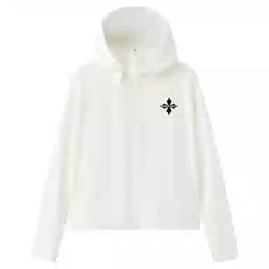 帕丁顿熊 基础款复古简约十字菱形刺绣纯色宽松短板连帽户外功能性凉感高弹力亲肤超轻速干透气皮肤衣防水防紫外线 凉感超轻透气防晒服 男女同款