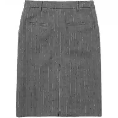 LOW CLASSIC FW25 STRIPE WOOL H-LINE SKIRTS