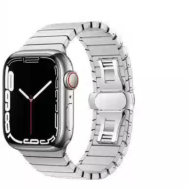 亿祈发 表带 苹果适用 钢材质 蝴蝶扣实心男女通用