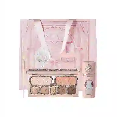 花知晓 糖心组合草莓丘比特液体腮红面部综合盘套组 自然奶油肌哑光