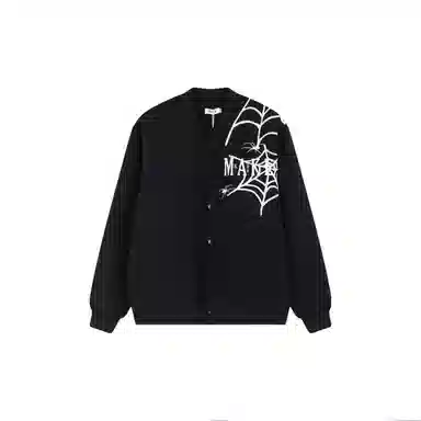 哲源 美式复古高街潮流棒球服蜘蛛字母动物图案立体刺绣设计感春秋外套潮牌百搭宽松舒适日常通勤痞帅休闲夹克 男女同款