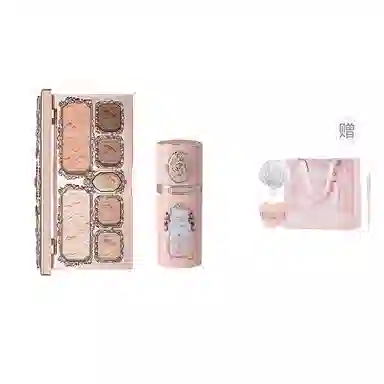 花知晓 糖心组合草莓丘比特液体腮红面部综合盘套组 自然奶油肌哑光