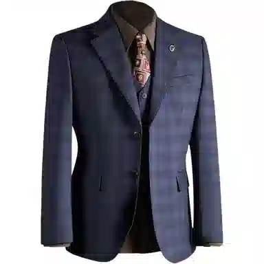 恒源祥 格子款西装外套礼服男休闲西服 男款