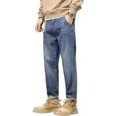 金盾 韩版休闲弹力直筒牛仔裤 男款