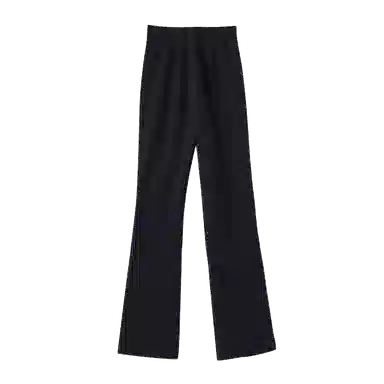 晚白 纯色通勤显瘦高腰微喇裤 女款