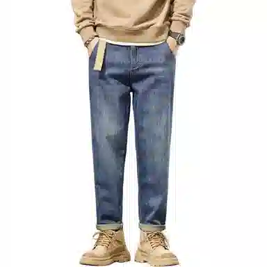 金盾 韩版休闲弹力直筒牛仔裤 男款